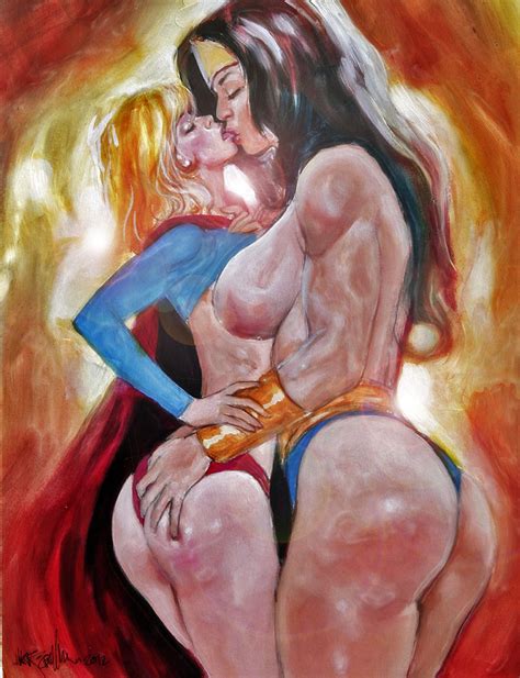 Rule 34 2girls Ass Ass Grab Blonde Hair Breasts Dc Comics Female Justice League Kissing Mark