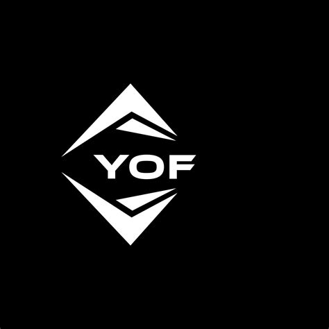Yof Resumen Monograma Proteger Logo Diseño En Negro Antecedentes Yof
