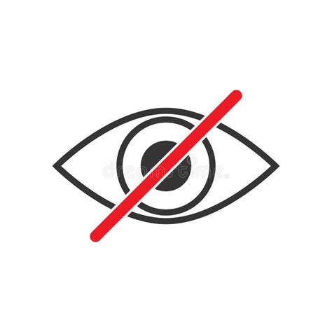 Forbidden Look Sign On White Background Vector Stock Illustration