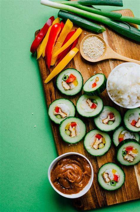 Vegan Stuffed Cucumber Sushi Roll Just Stuff And Slice