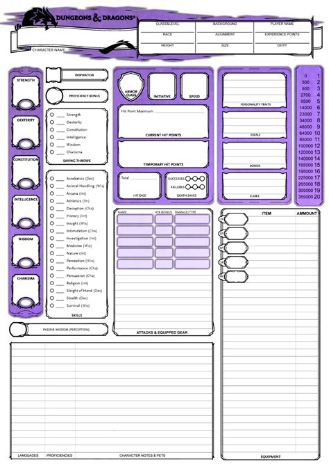 Colorful Dnd Character Sheet Sexiz Pix My XXX Hot Girl