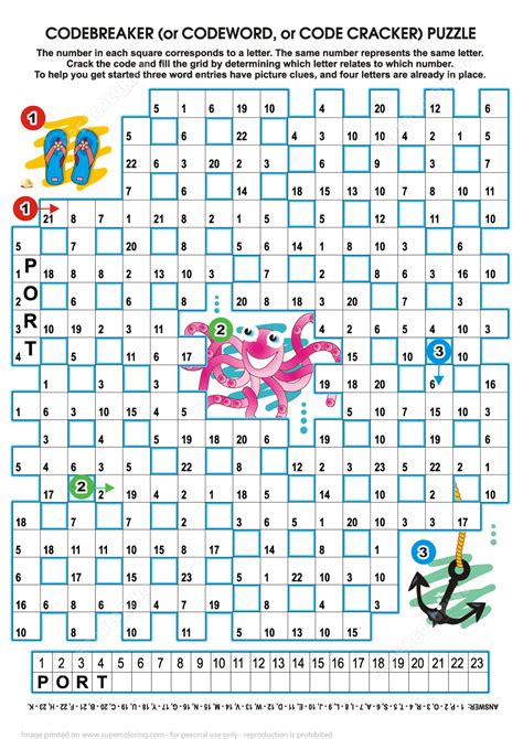 Codeword Puzzles Printable Customize And Print