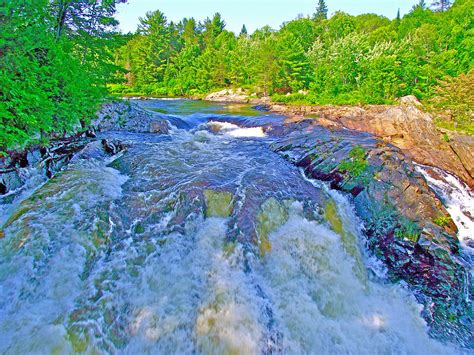 Aux Sables River Falls In Chutes Provincial Park In Masey Ontario