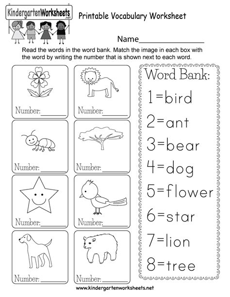 kindergarten english worksheets  coloring pages  kids