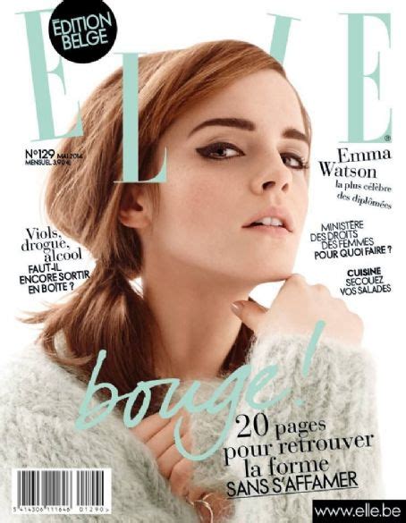 Emma Watson Elle Belgique Magazine May 2014 Cover Photo Belgium