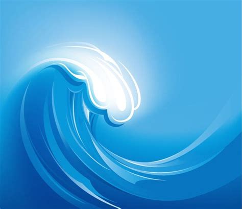 Ocean Waves Clipart Sea Wave Vector Illustration Free Vector