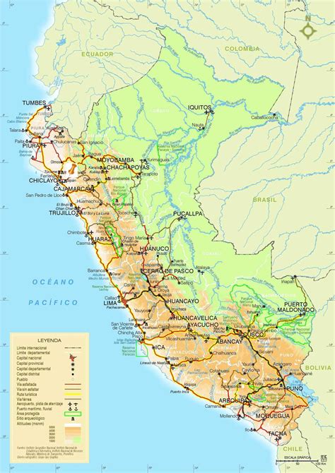 Peru Tourist Map Peru • Mappery