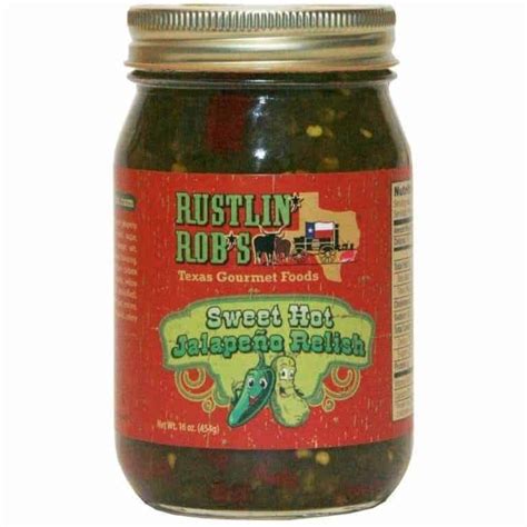 Sweet Hot Jalapeno Relish Rustlin Robs Gourmet Texas Foods