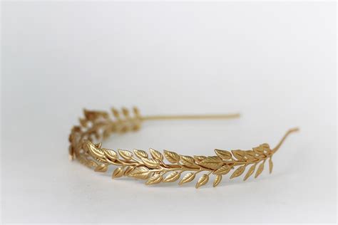 Laurel Olive Leaves Crown Gold Greek Rome Leaf Headband Etsy