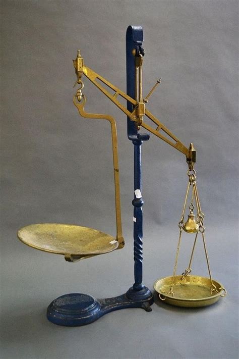 Blue Iron And Brass Balance Beam Scales Scales Sundries