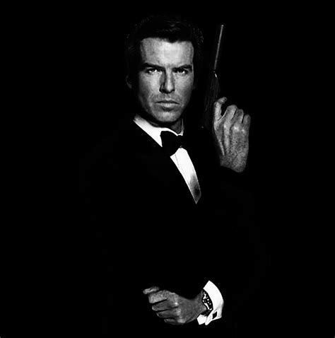 Pierce Brosnan James Bond 007 Black And White Photograph By Thomas Ozga