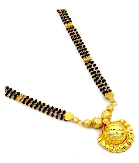Ambika Traditional Gold Plated Mangalsutra With Double Beaded Chain For