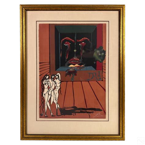 At Auction Salvador Dalí Salvador Dali Obsession Of The Heart Litho