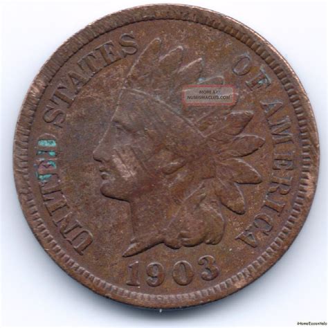 1 Cent 1903 Indian Head Penny Liberty Head Ef Features And Details