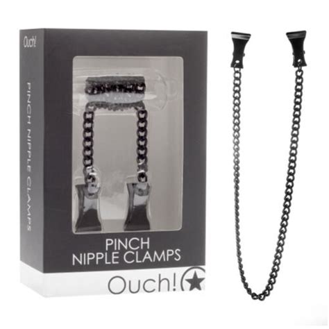 Shots America Ouch Pinch Nipple Clamps Black 8714273950826 Ebay