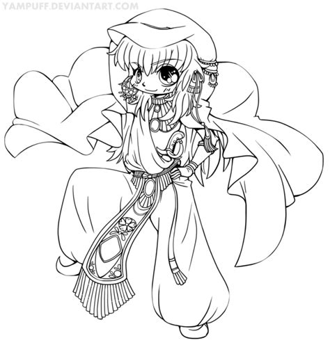 Chezem Chibi Commission Lineart By Yampuff On Deviantart Chibi