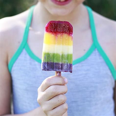 Natural Fruit And Veggie Rainbow Popsicles Rainbow Popsicles