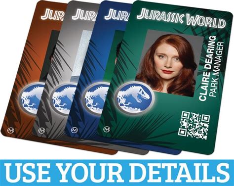 Custom ID Card Badge Jurassic World Cosplay Costume Prop