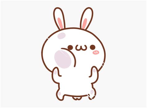 Kawaii Cute Bunny White Rabbit Cartoon Chibi Hd Png Download