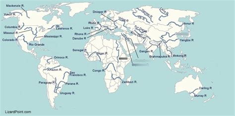 Rivers World Map
