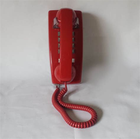 Cortelco 255447 Vba 20m Single Line Corded Red Wall Phone Cortelco