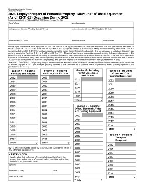 Michigan 3966 2023 2024 Form Fill Out And Sign Printable Pdf Template