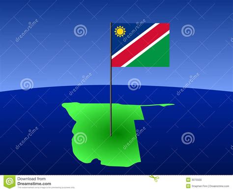 Administrative map of namibia map of namibia showing the country's administrative regions. Map of namibia with flag stock vector. Illustration of ...