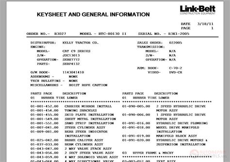 Link Belt RTC80130 Parts Manual | Auto Repair Manual Forum - Heavy Equipment Forums - Download ...
