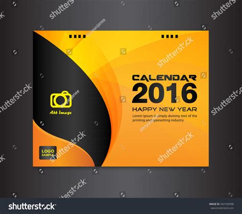 Orange Cover Calendar Design Templatecover Design Calendar Design
