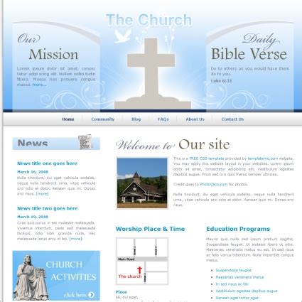 Church Website Templates Free Download
