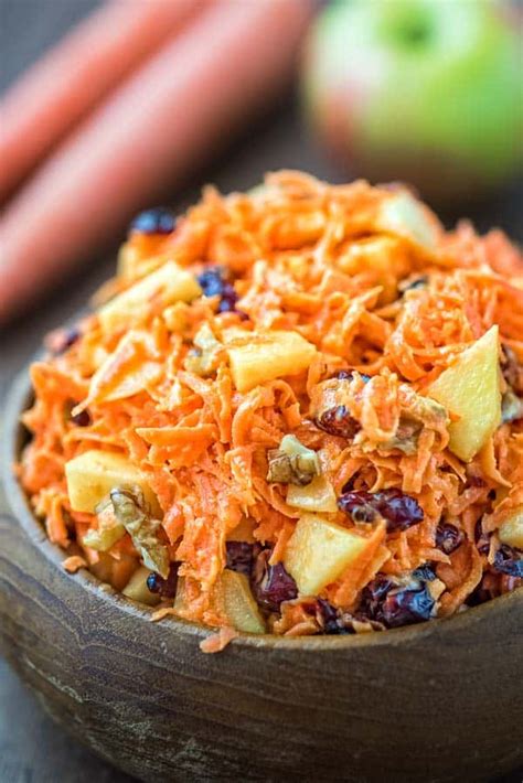 Shredded Carrot Salad With Cranberries Cooktoria