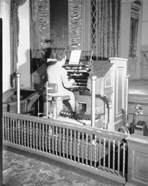 Man Playing Kimball Theater Organ Photograph Wisconsin Historical