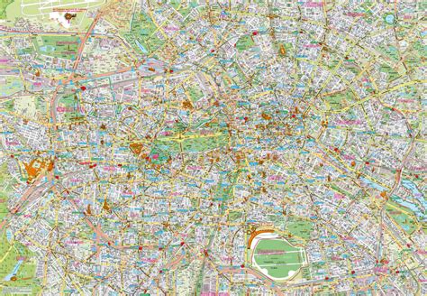 Einer übersicht der sehenswürdigkeiten wie brandenburger tor oder diese landkarte und stadtplan der stadt berlin dient als übersicht der sehenswürdigkeiten und ist interaktiv. Berlin Karte Poster | goudenelftal