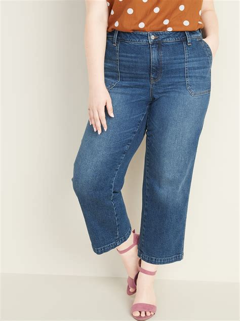 High Waisted Plus Size Wide Leg Jeans Old Navy