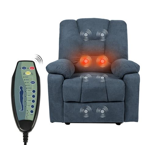 Danrelax Power Lift Microfiber Electric Recliner Chair Heated Vibration Massage Chair Sofa Usb