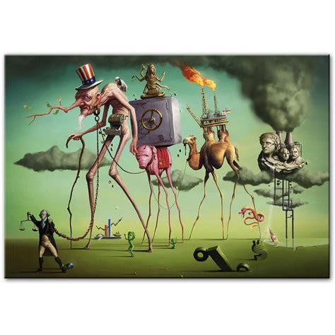 “the American Dream” By By Salvador Dali Wall Art Canvas Paintings