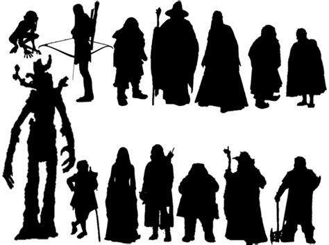 Silhouettes Lord Of The Rings Characters Lord Of The Rings Lord Of