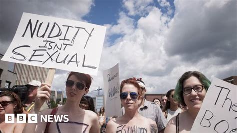 Topless Bare With Us Protest Rally In Canada Bbc News