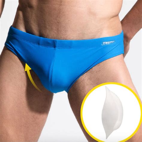 Men Enlarge Penis Pouch Protection Push Up Cup Pad Briefs Underwear
