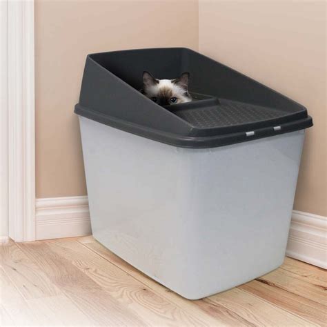 Yes4pets Xl Top Entry Cat Litter Box No Mess Large Enclosed Covered