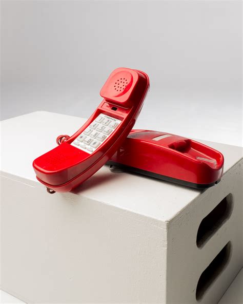 Te012 Red Condor Trimline Phone Prop Rental Acme Brooklyn