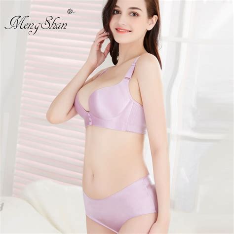 Mengshan Underwear Suit Woman New Front Buckle Sizesexy Beautiful Back Without Rings Big Size