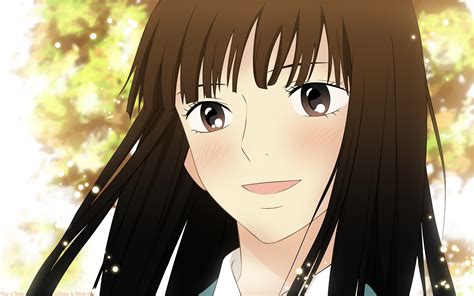 Wallpaper Anime Si Rambut Coklat Rambut Hitam Kegembiraan Poni Kuronuma Sawako Gadis