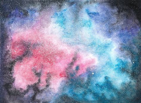 Watercolor Nebula Ii By Csilla Horváth Redbubble