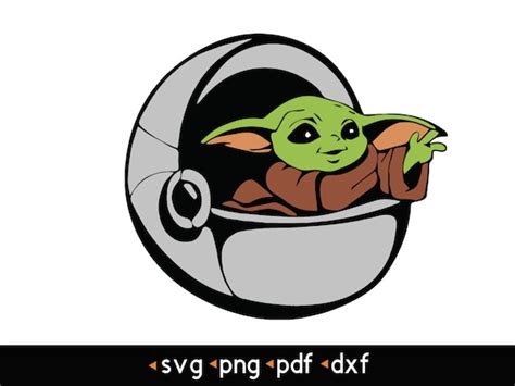 Baby Yoda Svg Png Pdf Dxf Etsy