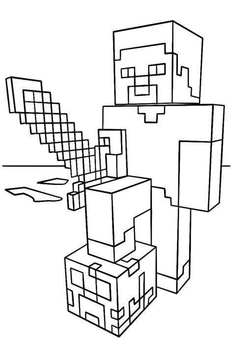 Steve And Alex From Minecraft Coloring Page Minecraft Coloring Pages