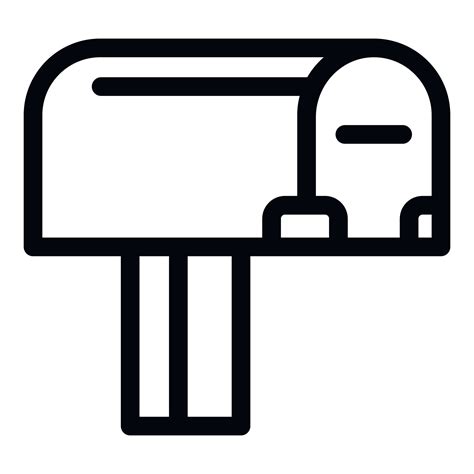 Postal Mailbox Icon Outline Style 15366759 Vector Art At Vecteezy