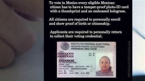 Trust Index Yes Photo Id Cards Are Required To Vote In Mexico Youtube