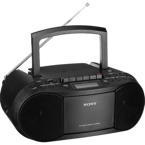 Sony Cfd S Portable Cd Cassette Boombox Cfds Blk B H Photo
