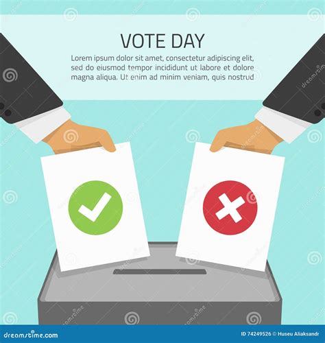 Vector Illustration Vote Day Stock Vector Illustration Of Democracy